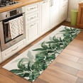 thumbnail image 2 of Runner Rug 2'x6', Palm Leaves Tropical Washable Non-Slip Hallway Runner Rugs, Green Botanical Summer Linen Bedside Rugs Floor Mats Carpet Runners for Kitchen Bathroom Laundry Room, 2 of 8