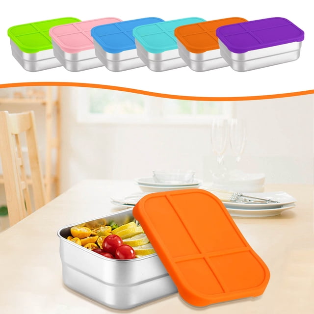 Recipiente Rectangular para Snacks de 720 Ml Apto para Alimentos | Hermético y Apilable | Apto para Lavavajillas | Incluye Recipiente para Conservar La Frescura