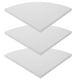 thumbnail image 2 of Tablero esquinero en forma de abanico, estante esquinero, estante blanco, soporte de almacenamiento esquinero, 3 uds., 2 of 6