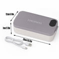 thumbnail image 3 of WEXOPE Portable USB Heated Lunch Box with Smart Timer, Long-lasting Insulation, Food-grade Stainless Steel, Safe Reheating for Office, Travel, and Home,Gray, 3 of 5