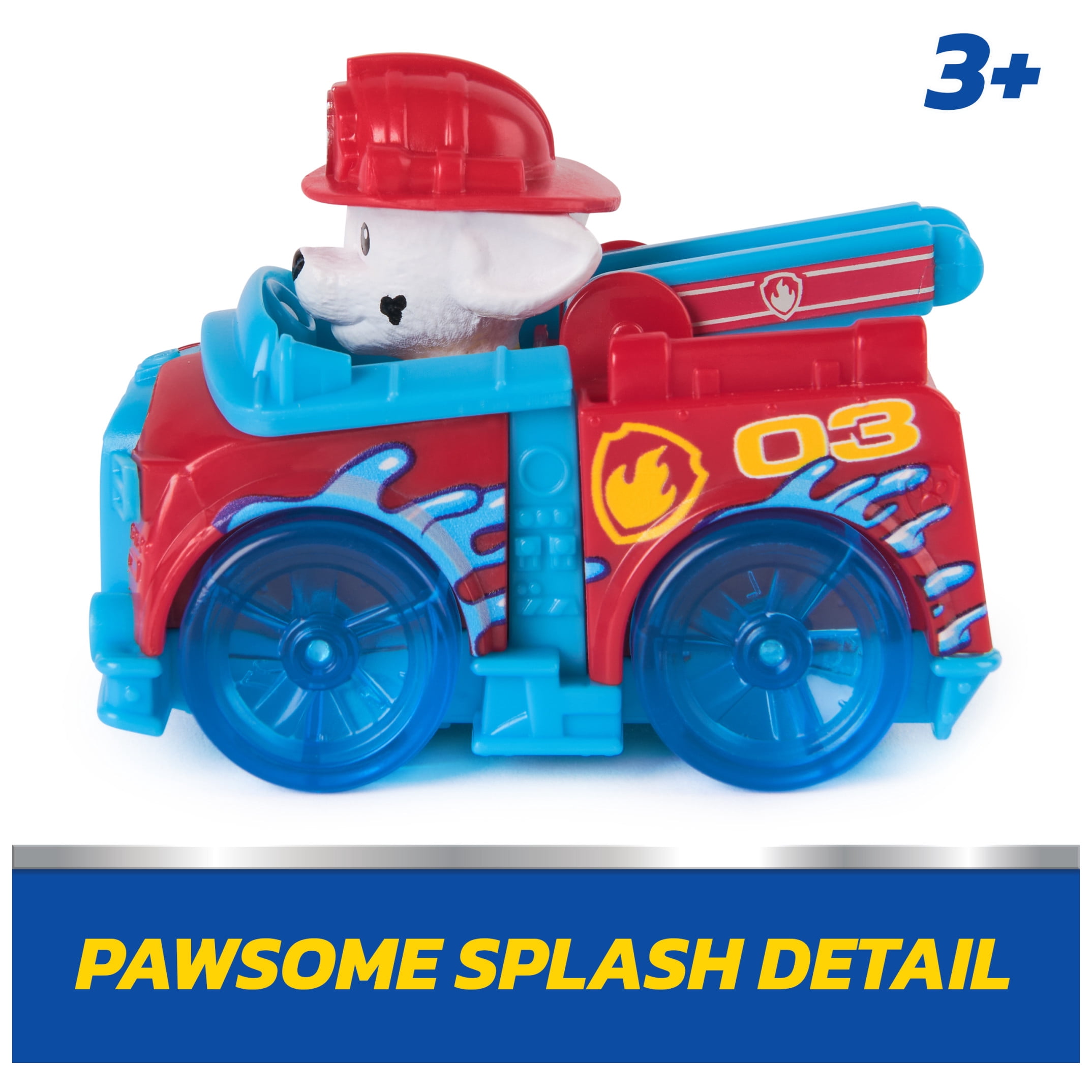 PAW Patrol Pup Squad Marshall Splash Racer Toy Vehicle, for Kids 3+