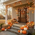 thumbnail image 7 of Artificial Maple Leaf Pumpkin Vines For Home Decor Seasonal Fall Harvest Thanksgiving And Halloween Decoration For Windows Doors Mantels Tables And Hallways, 7 of 7