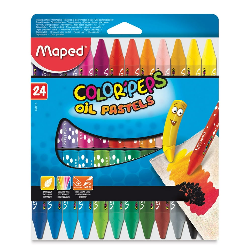 Maped Color'Peps Triangular Oil Pastels Set of 24