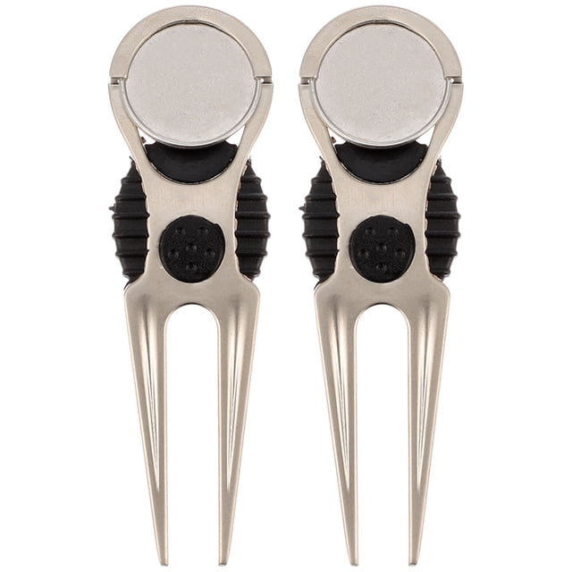 Miangastore Marqueur de Boule et Outil de Divot Design Multi-Portable 2 Pcs 3.7X1.1X0.2In