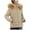 Khaki, variant on Ruimatai Women's Casual Long Sleeve Hooded Jacket Polyester Solid Color Coat with Pockets