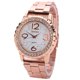 thumbnail image 1 of Reloj de cuarzo con banda de acero a la moda, reloj femenino de negocios con decoración de diamantes de imitación (oro rosa), 1 of 3