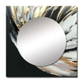 thumbnail image 2 of Designart "Gilded River Wilderness Abstract Gold And Black I" Abstract Painting Square Mirror For Wall Decor - Large Gold Square Mirror Printed Wall Decor - Modern Square Living Room Mirror, 2 of 5