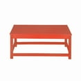 thumbnail image 4 of WestinTrends Malibu 7-Pieces Outdoor Patio Furniture Set, All Weather Outdoor Seating Plastic Adirondack Chair Set of 4, Coffee Table and 2 Side Table, Red, 4 of 13