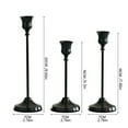 thumbnail image 3 of Gallickan Aluminum Candelabra Set, 3 Pcs Metal Candle Holder, Electroplated Candlestick for Dining Table, Wedding Holiday Decoration, Home Decor Centerpiece, Black, 3 of 6