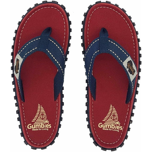 Gumbies - Sandales de Plage Unisexes en Toile Islander - Red Coast
