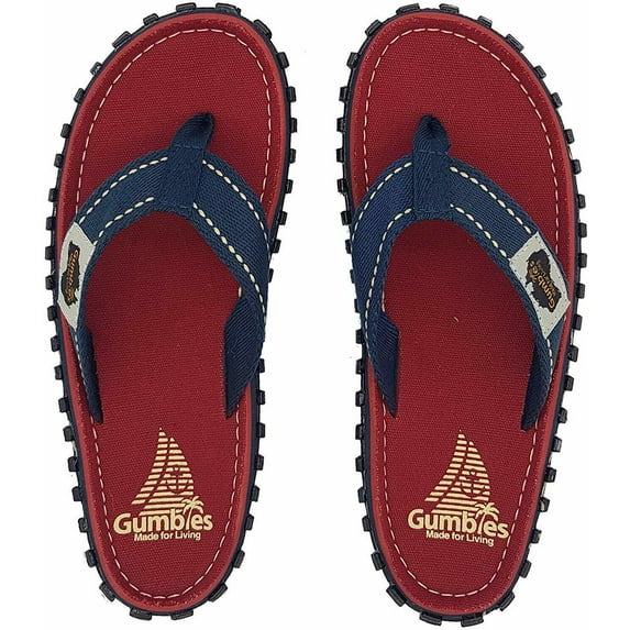Gumbies - Islander Canvas Unisex Flip-Flops - Red Coast