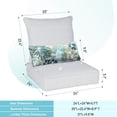 thumbnail image 4 of Aoodor 24" x 24" Patio Chair Cushions Set, Memory Foam Outdoor Deep Seat Cushions (1 Seat, 1 Back, 1 Lumbar Pillow) - Light Gray, 4 of 8