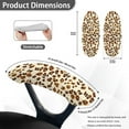 thumbnail image 6 of SCRAWLGOD Leopard Print Beige 4 Pieces Stretchy Office Chair Arm Slipcovers Cozy Anti-Slip Office Seat Hand Rest Protector Easy to Install Rotating Chair Armrest Cover, 6 of 6