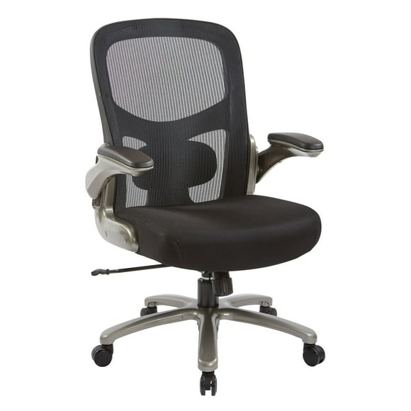 Fauteuil de direction Big and Tall Pro-Line II, siège rembourré recouvert de tissu maillé, dossier ajouré et base de titane