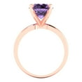 thumbnail image 4 of 3.0ct round cut alexandrite 14k rose gold Bridal Wedding Engagement Promise Anniversary Ring for Women size 8.5, 4 of 7