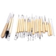 thumbnail image 3 of KLKCMS 1 Set Assorted Metal Clay Sculpting Tools Ceramic Foam Carving Tool Portable 22pcs, 3 of 9