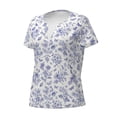 thumbnail image 2 of Naloa Floral Butterfly Print T-Shirts Short Sleeve V Neck Tees for Women Fashion Tops Trendy Lightweight Soft Casual Summer Outfits Clothes, 2 of 5
