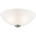 thumbnail image 5 of 2 Light Brushed Nickel Ceiling Light fixture with Satin Glass Shade, 5 of 5