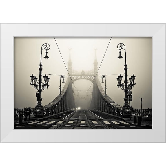 Arminmarten 14x11 White Modern Wood Framed Museum Art Print Titled - The Bridge