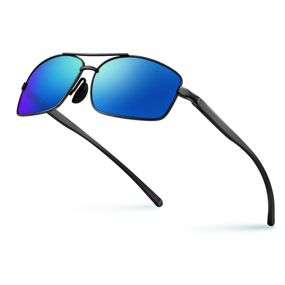 Bloomoak Polarized Sunglasses for Men Women, Classical Design | Semi-Frame | Metal Rivets | UV400 Protection