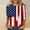 006 Multicolor, variant on Women's 3/4 Sleeve American Flag Print T-Shirt Casual Round Neck Patriotic Shirt Top for Independence Day