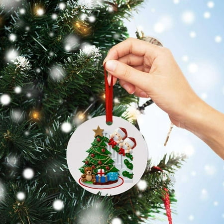 Qucyy 2021 Personalized Snowman Ornament Xmas Tree Hanging Home Decor Pendant Gift Creative Christmas Decorations Gifts 5 Canada - Home Goods Christmas Decorations 2021