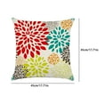 thumbnail image 3 of Bdday Flowers Throw Pillow Covers 18 X 18 Inch Spring Floral Plant Leaf Linen Pillow Cushion Cases Square Pillowcases for Sofa Couch Bedroom Living Room Car, 3 of 6