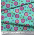 thumbnail image 2 of Soimoi Polyester Crepe Fabric Flower Artistic Printed Craft Fabric by The Yard 42 Inch Wide, 2 of 3