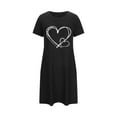 thumbnail image 5 of ZyeKqe Valentine's Day Nightgowns for Women Heart Print Short Sleeve Sleepshirts Soft Comfy Nightdress Ladies Sleepwear, 5 of 5