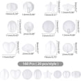 thumbnail image 2 of 160 piezas de cuentas acrílicas transparentes, 8 estilos diferentes: cuentas sueltas esmeriladas con forma de estrellas, corazones, redondas y de lágrima., 2 of 6