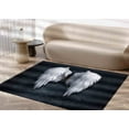 thumbnail image 3 of Kitchen Rug, Banksy Rugs, Street Rugs, Cool Rug, Corridor Rugs, Gift Rugs, Banksy Wing Rug, Banksy White Wings Rug, Classic Rugs, Black Rug, 2.6'x6.5' - 80x200 cm, 3 of 8