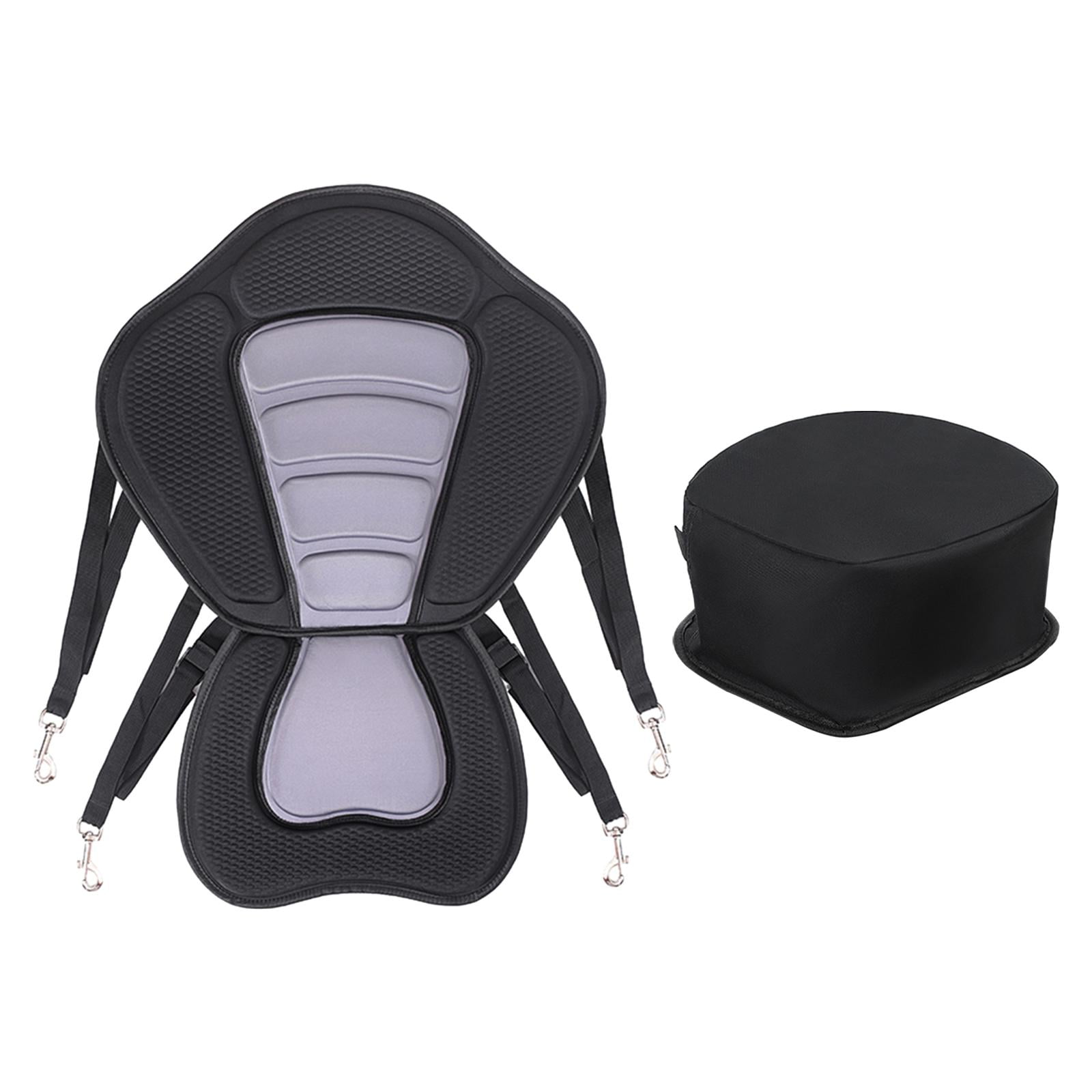 harayaa Kayak Padded Seat Canoe Seat Adjustable Cushion Cushioned Fishing Seat Anti Skid Grey With Bag
