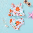 thumbnail image 2 of Happy Town Toddler Baby Girls Clothes Summer Sleeveless Two-Piece Swimsuit Sets Kids Bathing Beach Suit, 2 of 7
