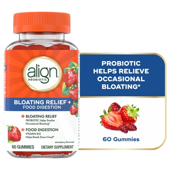 Align Probiotic Gummies Bloating Relief   Digestion, Daily Probiotic Supplement, 60 Gummies
