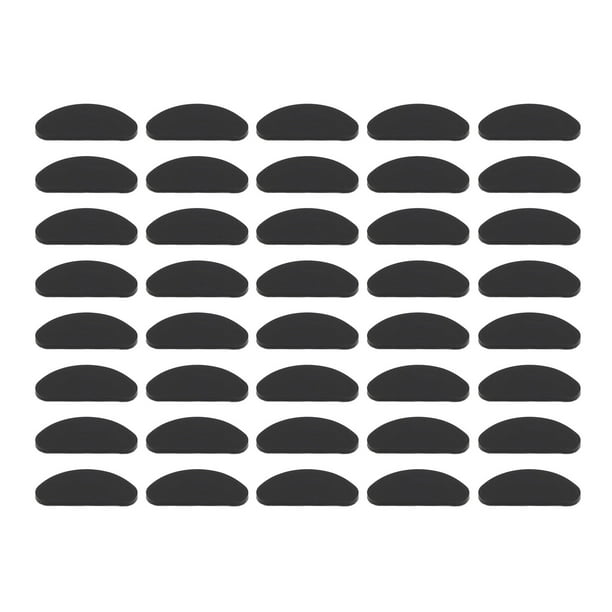 30 Paires Plaquette Nez Silicone Antidérapante Pour Lunettes - Coussinets 1mm Transparent Et Noir