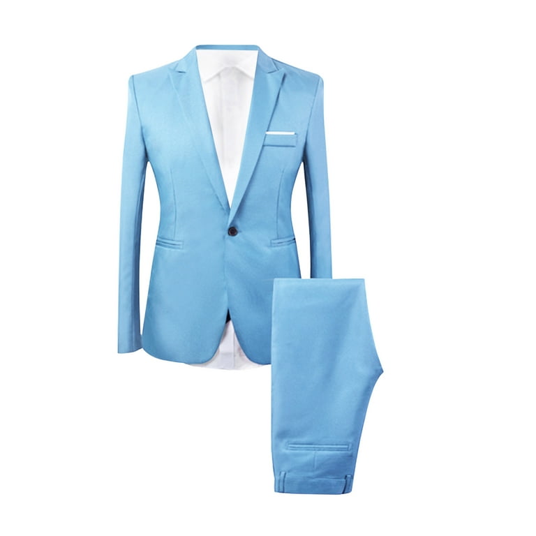 Men Suits 3 Piece Slim Fit Suit Set, One Button Wedding Prom