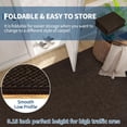 thumbnail image 4 of Funslane 10' x 13' Washable Area Rug, Modern Woven Carpet, Non-Slip & Stain-Resistant Floor Cover, for Living Room, Bedroom & Dining Room, Brown, 4 of 6