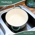 thumbnail image 5 of Olla holandesa de hierro fundido con tapa – Cacerola esmaltada antiadherente apta para horno – Batería de cocina resistente para horno holandés – Verde oscuro, 7.3 cuartos, 30 cm – de Nuovva, 5 of 5