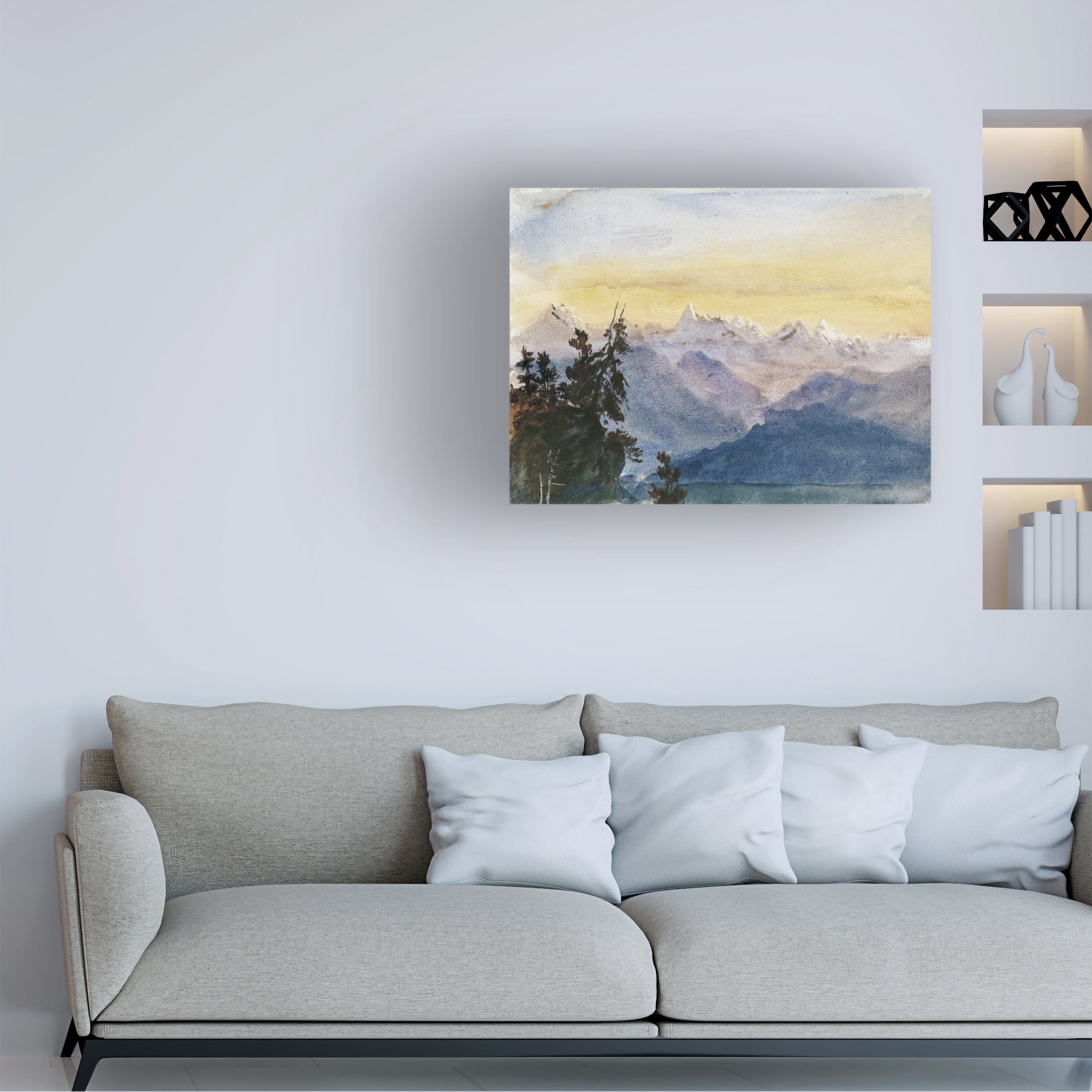Trademark Fine Art John Singer Sargent  Sargent Mountainous Landscapes II Canvas Wall Art