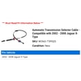 thumbnail image 2 of Automatic Transmission Selector Cable - Compatible with 2002 - 2008 Jaguar X-Type 2003 2004 2005 2006 2007, 2 of 2