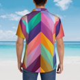 thumbnail image 6 of Colored Line Hawaiian Shirts For Men, Summer Short-Sleeve Relaxed-Fit Button-Down Shirts Xx-Large, 6 of 9