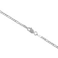 thumbnail image 4 of 10K White Gold Figaro Chain Necklace for Men and Women â€“ Measures 2 mm Thick and 20 Inches Length, 4 of 7