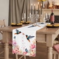 thumbnail image 2 of Table Runners 72 Inches Long Dress Scarves, Pink Flower Farmhouse Kitchen/Dining Table Runner, Coffee Tablerunners, Spring Floral Butterflies Birds Farmhouse 18x72 Inch, 2 of 9