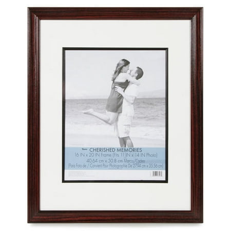 Cherish Frame - Darice Cherished Memories Double Mat Frame: Cherry,16 x 20