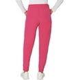 thumbnail image 3 of Hanes Women's Scrubs Cargo Joggers, Healthcare Scrub Joggers for Women, Moisture Wicking, Fuchsia Pink, 3 of 5