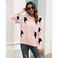 thumbnail image 2 of Pull Tricoté Hiver Modèle Éclair Col Rond Pull à Manches Longues Casual Sweatshirt M, 2 of 6