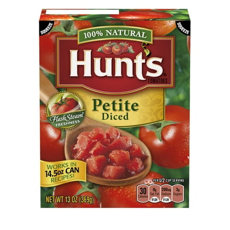 HUNTS Diced Tomatoes Petite Variety, 13 OZ