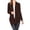 Brown, variant on Women's Casual Draped Open Front Long Sleeve Solid Cardigan