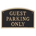 thumbnail image 2 of 5.5" x 9" Small Arch Guest Parking Only Statement Plaque Sign with Lawn Stake - Black/Silver, 2 of 2