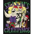 thumbnail image 2 of Girl's The Nightmare Before Christmas Season's Creepings  Graphic Tee Black Small, 2 of 4